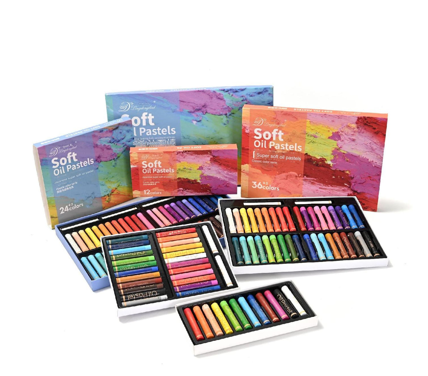 Vibrant 36-Color Oil Pastels Set - Premium Soft Oil Paint Crayons for Artists and Kids