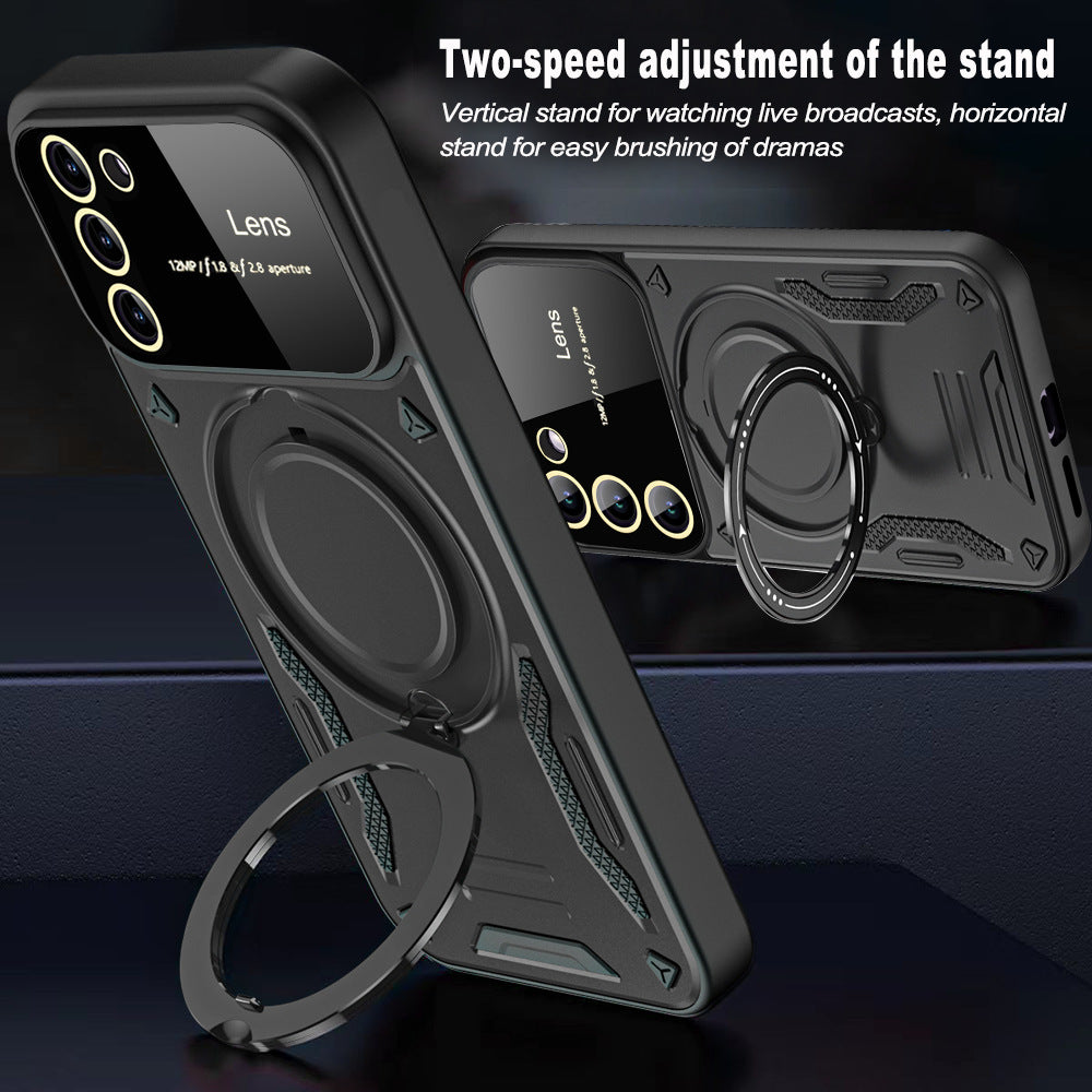 Ultra-Sleek Magnetic Phone Case with Kickstand for Samsung Galaxy S23/S24 - Stylish, Durable and Shockproof