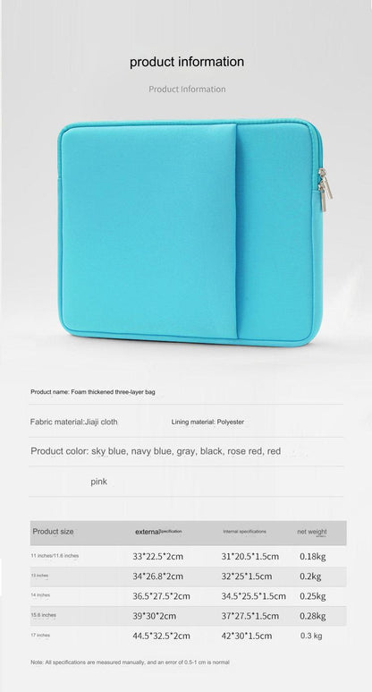 Ultra-Lightweight Waterproof Laptop Sleeve - 15.6 Inch Foam Cushion Case for Men & Women - Available in Multiple Colors