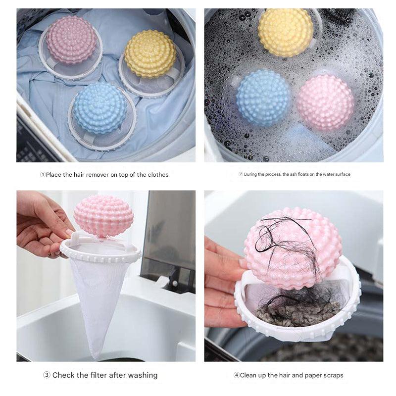 Used laundry ball with colorful design