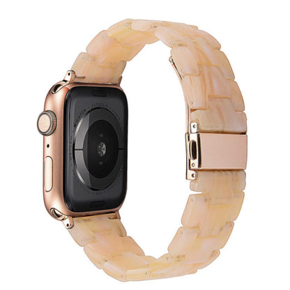 Stylish Natural Resin Apple Watch Band - Compatible with Series 1-9 & Ultra Models