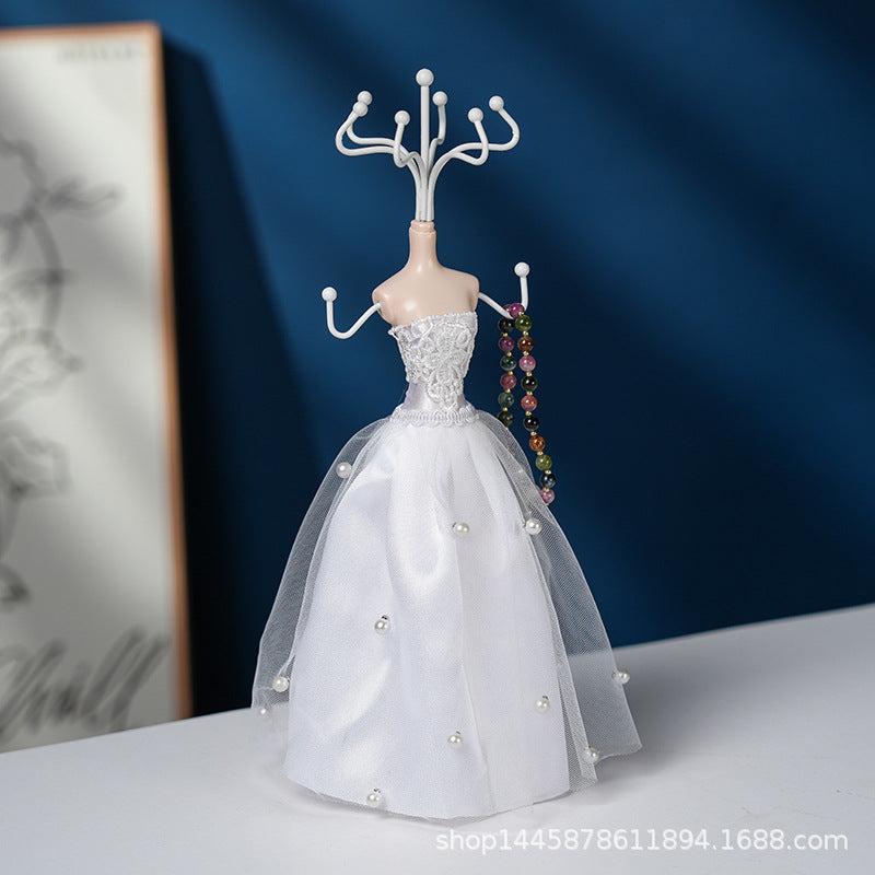 elegant white jewelry stand