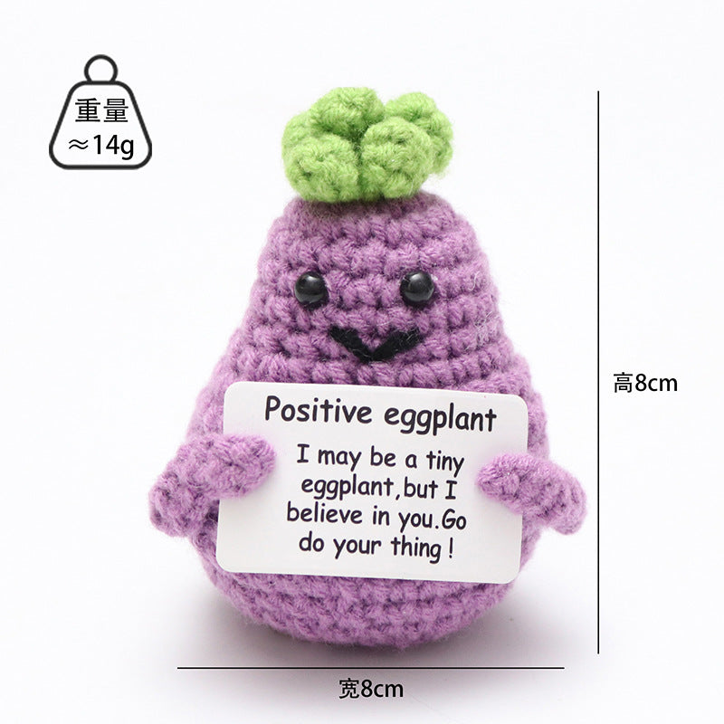 handcrafted knitted stuffed toy character