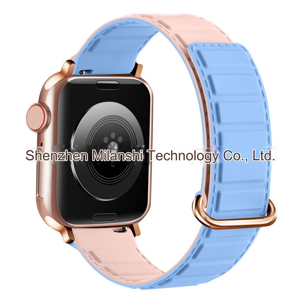 Premium Silicone Magnetic Apple Watch Band - Sporty & Durable Replacement Strap for All Models