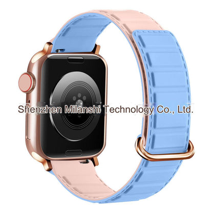 Premium Silicone Magnetic Apple Watch Band - Sporty & Durable Replacement Strap for All Models