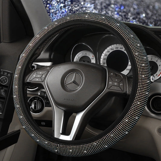 rhinestone steering wheel cover elegant luxury car accessory