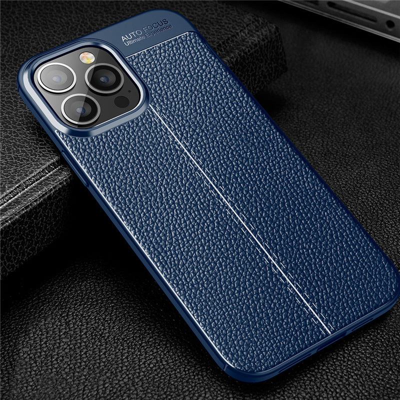 Premium TPU Leather Texture Phone Case for iPhone 15 & Samsung S24 Series - Shockproof and Slim Fit