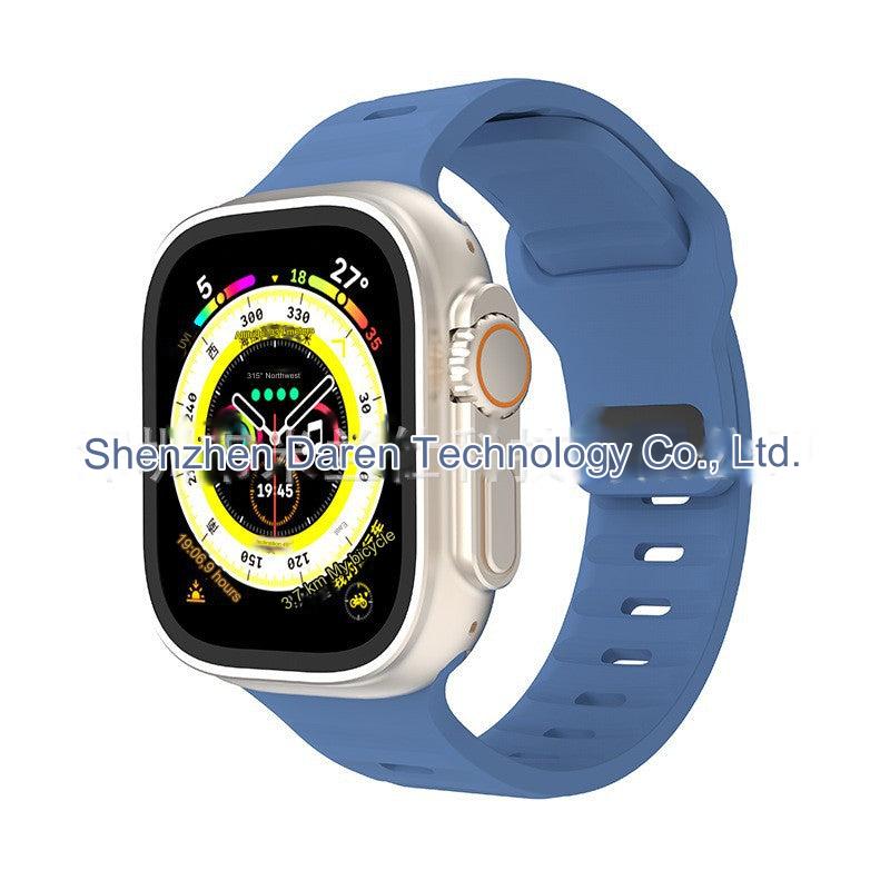 Premium Silicone Sport Band for Apple Watch - Compatible with Series 7, 8, Ultra - Adjustable, Colorful, and Durable