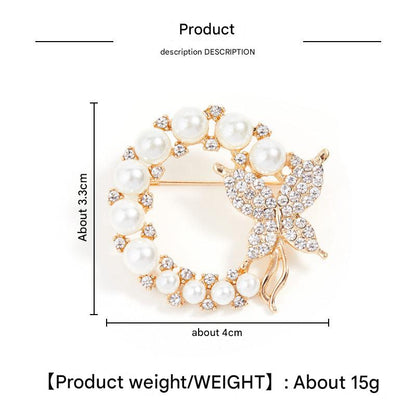 Charming butterfly brooch in gold and silver image 2