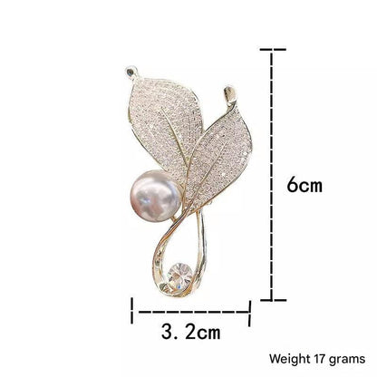 Korean Stylish Leaf Brooch - Image 5