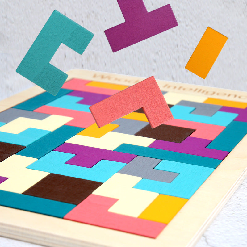 Colorful wood puzzle