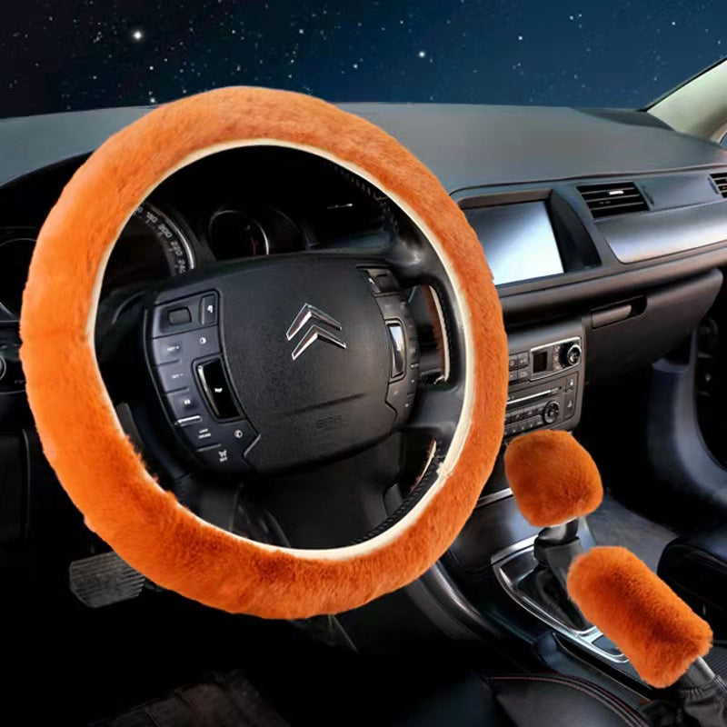 luxurious red car steering wheel cover