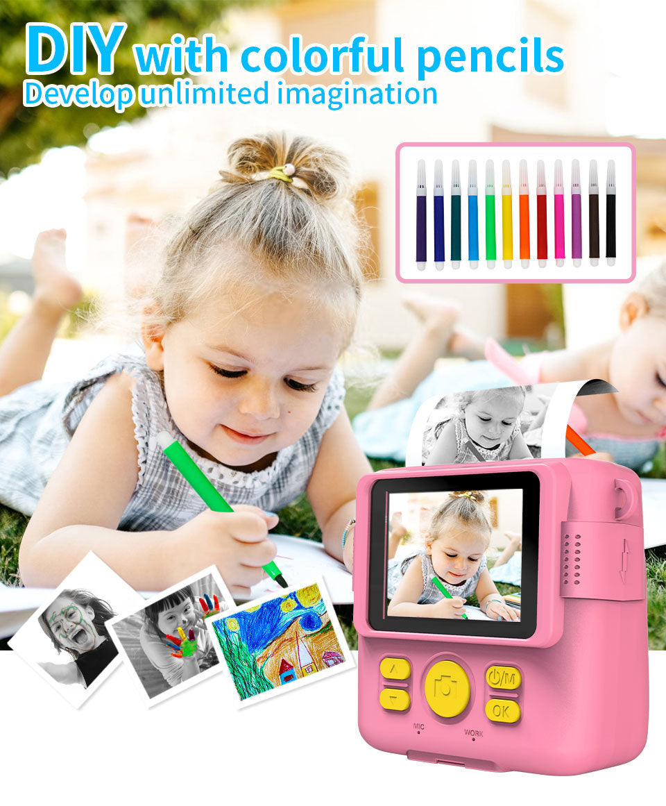 high-resolution kids camera with sample print