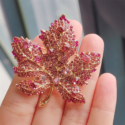 Leaf Shape Alloy Brooch Close-up - Image 8