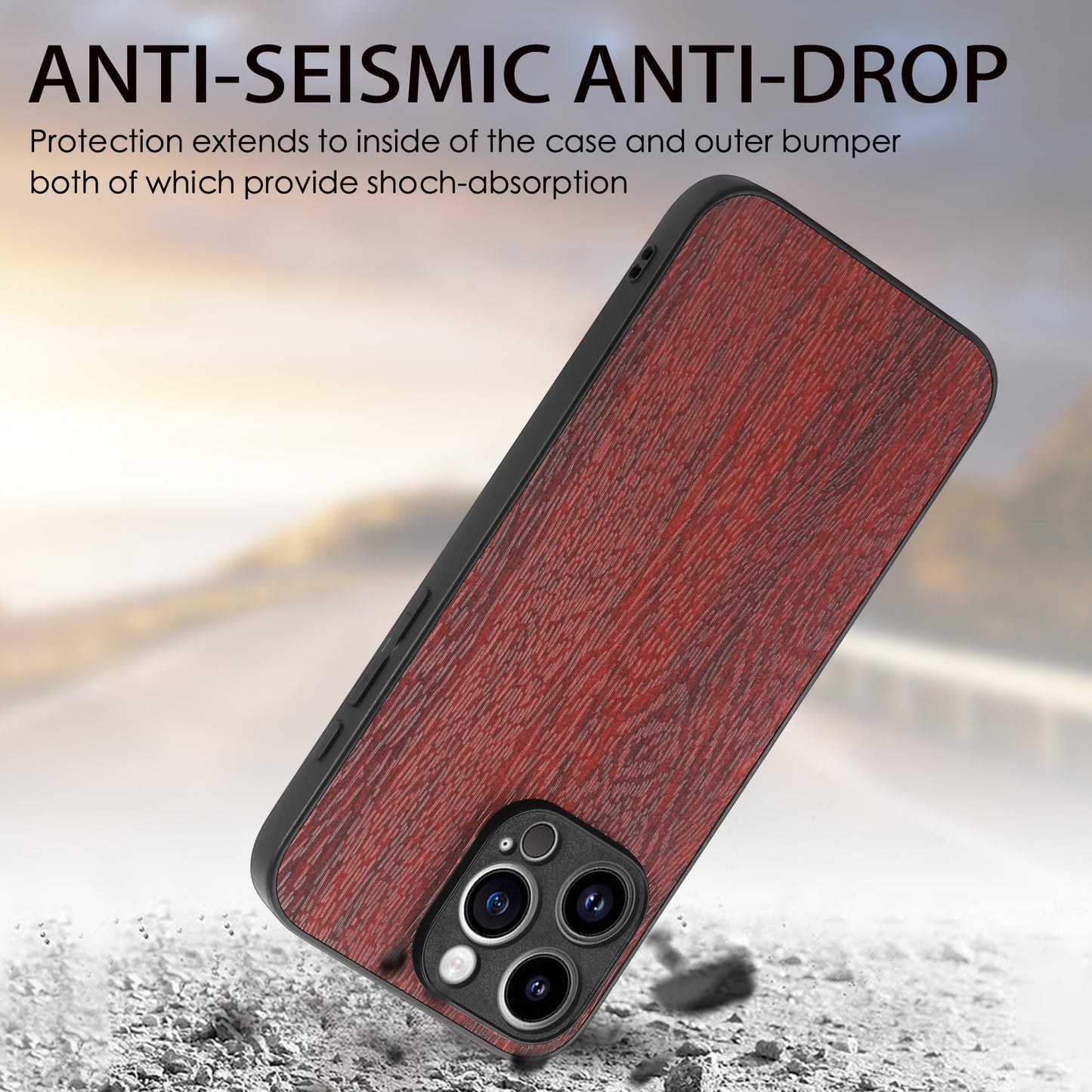 Stylish Wood Grain iPhone & Samsung Case - Durable, Lightweight, and Anti-Fingerprint Protection