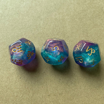 crystal dice set