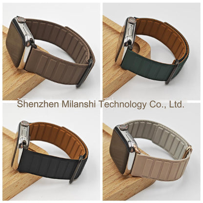 Premium Silicone Magnetic Apple Watch Band - Sporty & Durable Replacement Strap for All Models