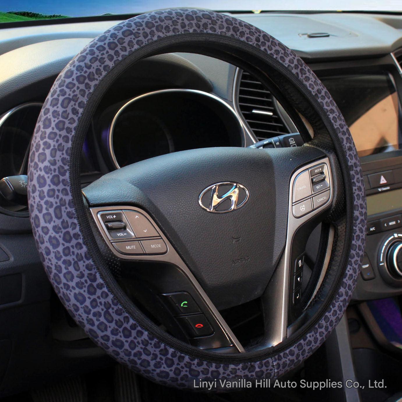 Durable soft washable cloth steering wheel cover