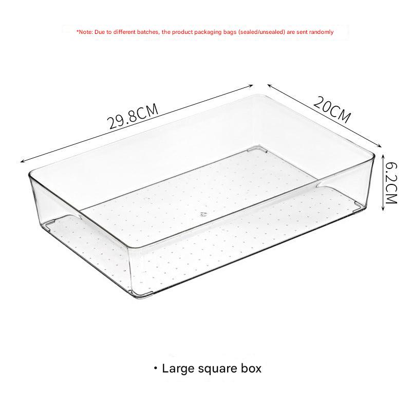 transparent plastic desk storage box