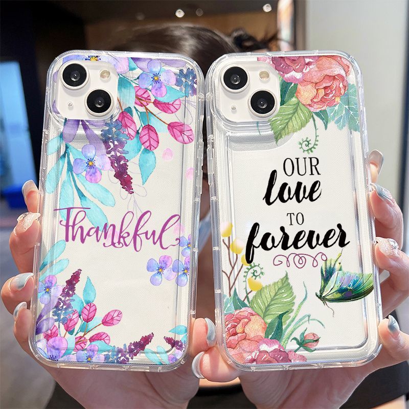 Stylish and Durable Floral iPhone 14 Case – Shockproof Protection with Customizable Options