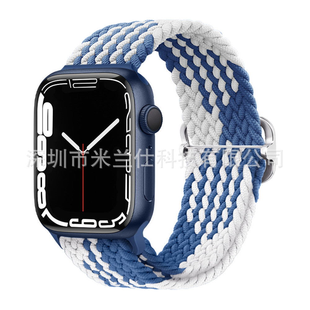 Premium Nylon Woven Watch Band for Apple Watch Series 4, 5, 6, 7, 8, SE, Ultra - Adjustable, Sporty Design