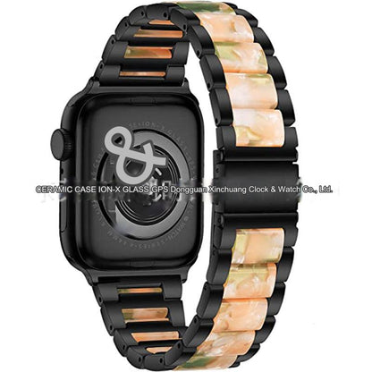 Luxurious Lightweight Metal Resin Band for Apple Watch 9/1SE - Versatile Styles Available