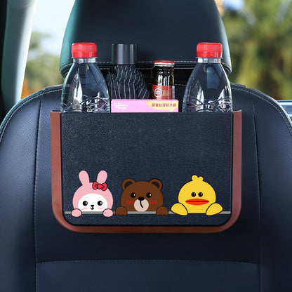 stylish car trash can for seat back