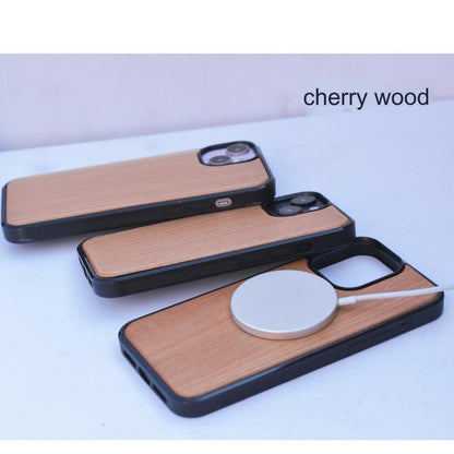 Eco-Friendly Bamboo Wood MagSafe Compatible iPhone Case for iPhone 15/14/13 Series