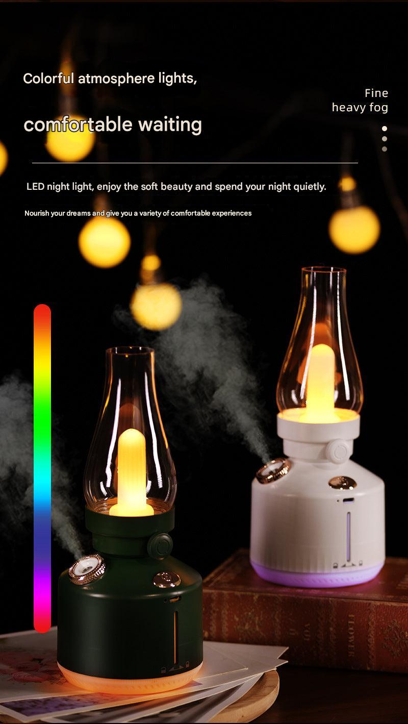 colorful led light on humidifier close-up view