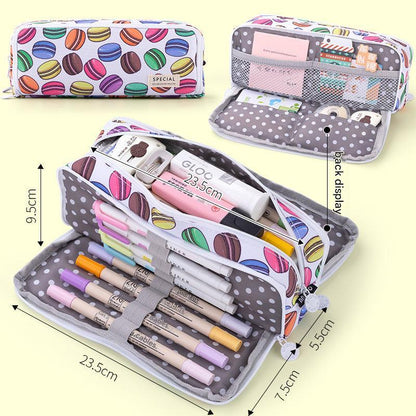 Angoo pencil case with star and raindrop designs