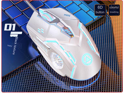 RGB Wired Gaming Mouse G5 - Ergonomic, 3200 DPI, 6-Button Optical, USB - Silent & Colorful Backlit for Ultimate Gaming Experience