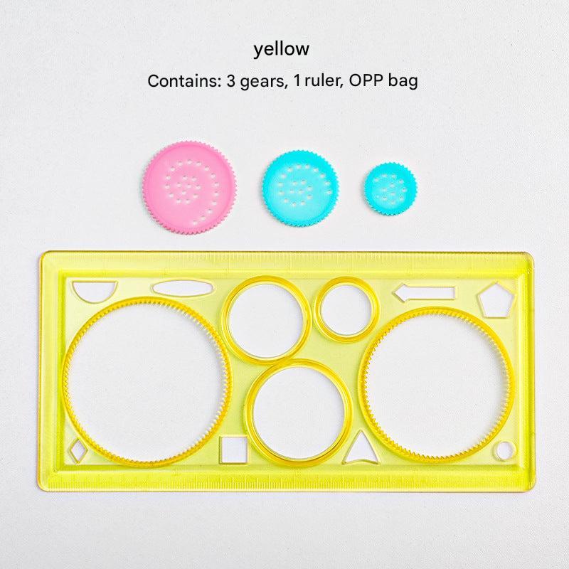 plastic drawing ruler for kids pink and yellow models