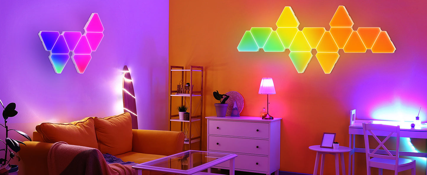 Contemporary triangle smart light panel