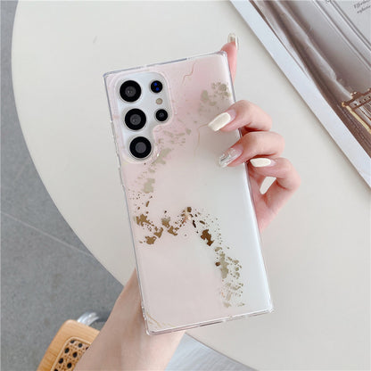 Stylish & Protective Marble Pattern Phone Case for Samsung S24 Ultra, S23, A54, S22 - Dual-Layer TPU+PC Design