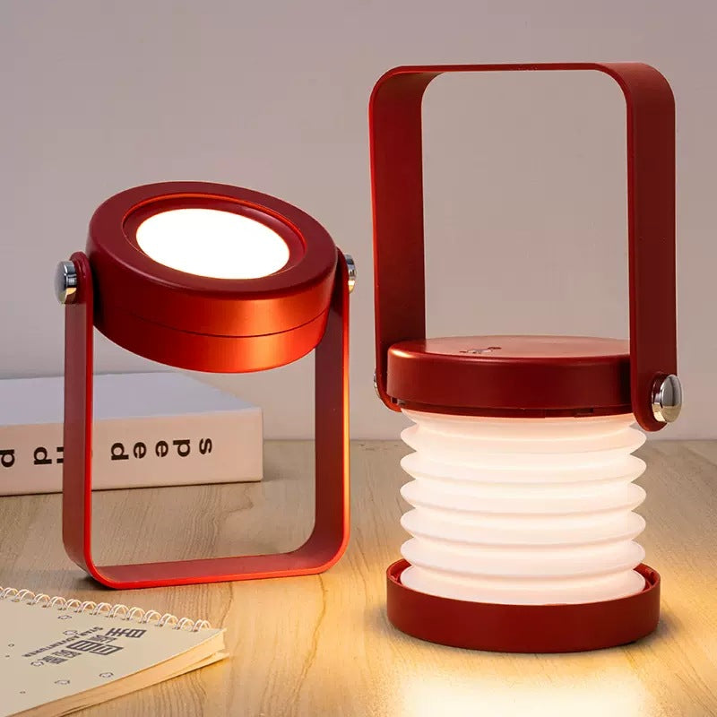 Soft light LED lantern on nightstand