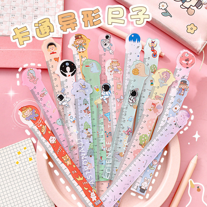 colorful cartoon ruler 15cm school drawing