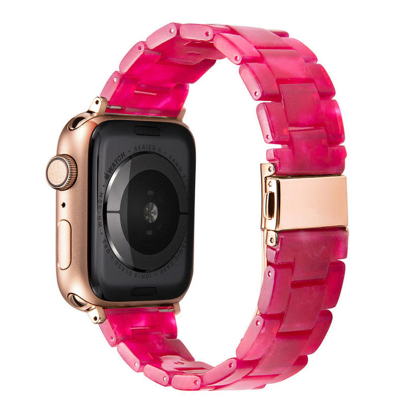 Stylish Natural Resin Apple Watch Band - Compatible with Series 1-9 & Ultra Models