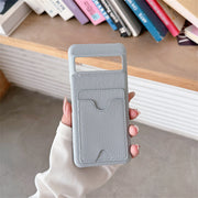 Litchi Card U-Shaped Blue-Gray