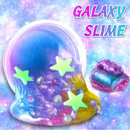 Galactic DIY Slime Kit - Fun Starry Bubble Foam Play Set for Kids | Creative Sensory Activity