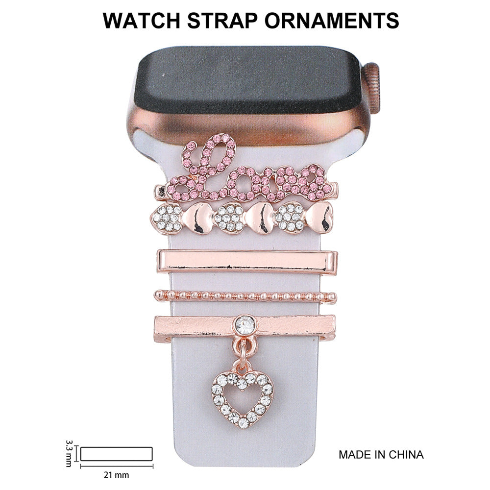 Stylish Rhinestone Silicone Strap for Apple Watch - Durable & Elegant Accessory