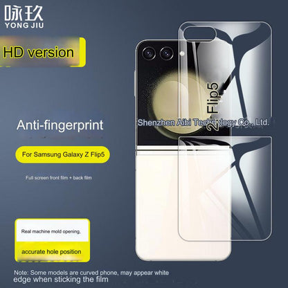 Samsung Galaxy Z Flip 5 & 6 Full Coverage Tempered Glass Screen Protector - Crystal Clear & Anti-Fingerprint