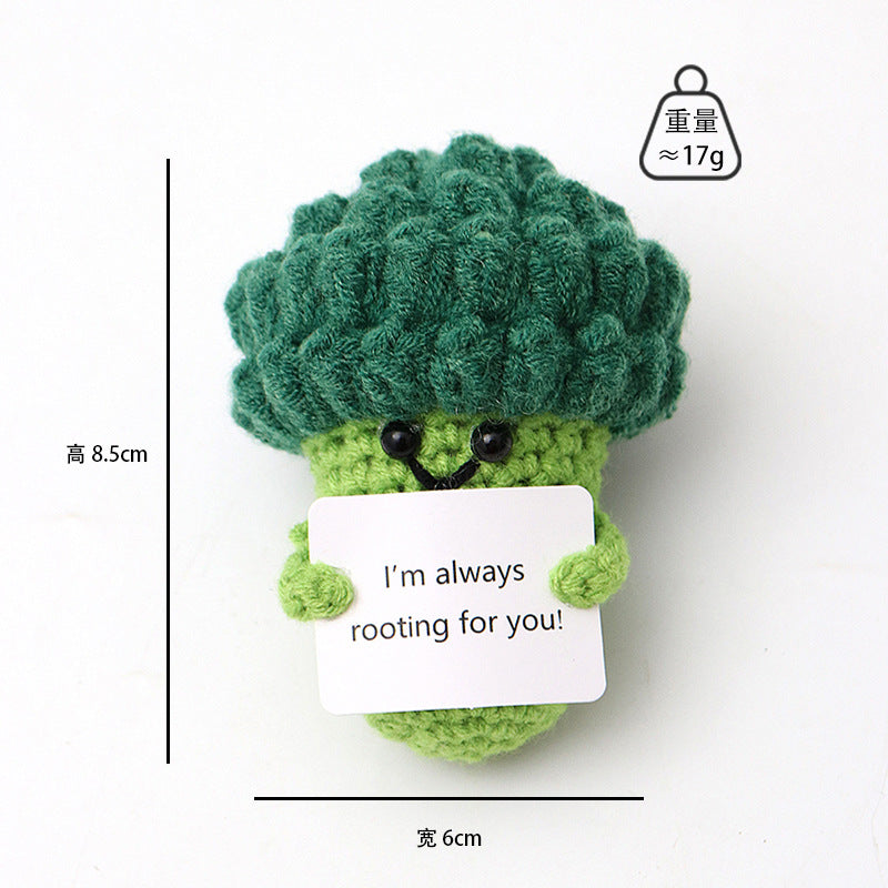 knitted broccoli figurine