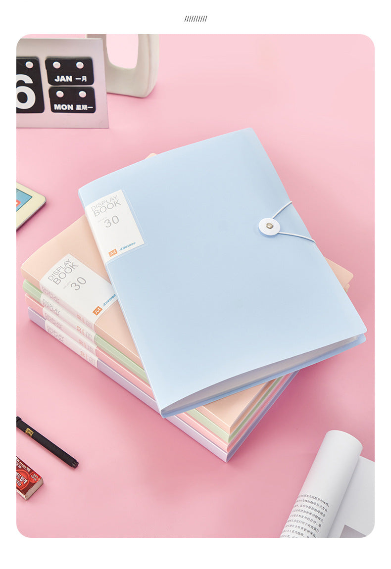 A4 document folder multi-colored design blue