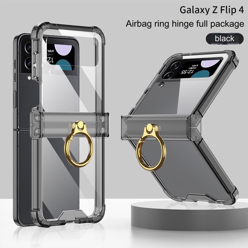 Premium Galaxy Z Flip 4 Protective Case with Ring Holder - Stylish & Durable Folding Screen Cover