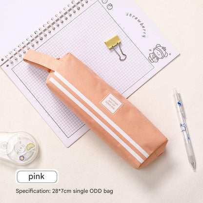 pink pencil case spacious interior