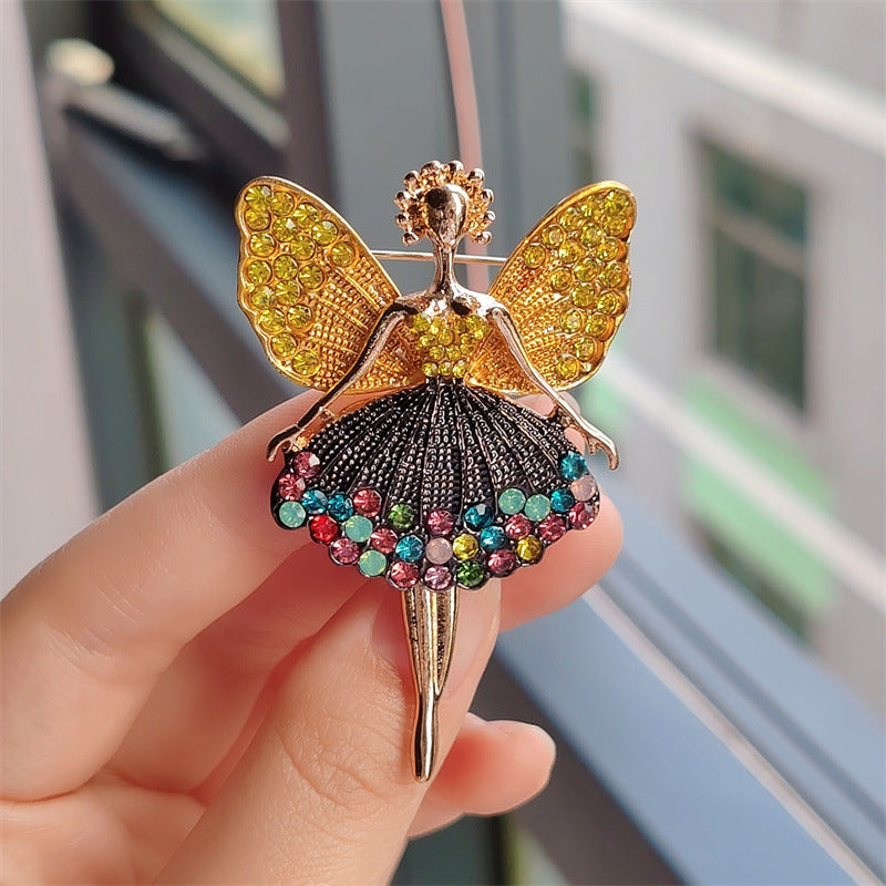 Close up of brooch sparkles