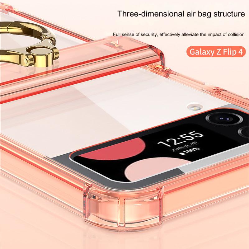 Premium Galaxy Z Flip 4 Protective Case with Ring Holder - Stylish & Durable Folding Screen Cover