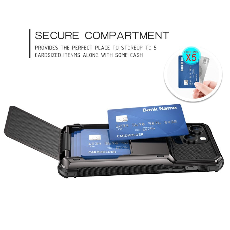 Premium Flip Wallet Case for iPhone and Samsung - Card Holder & Shockproof Protection