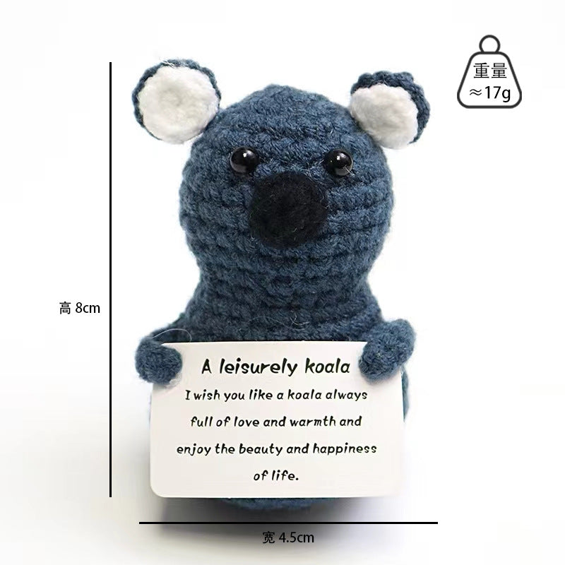 knitted character plush for children