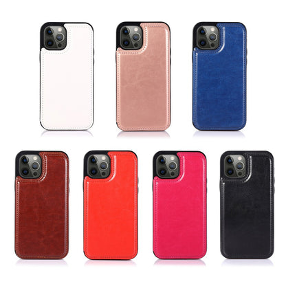 Premium TPU Wallet Case for iPhone 15 & 14 Series – Stylish, Shockproof, Multi-Card Holder